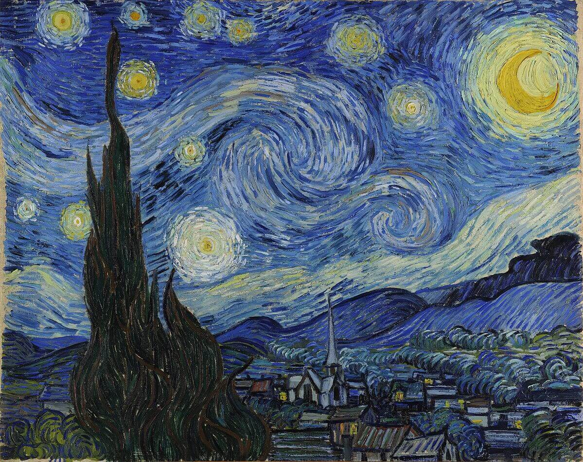 1200px Van Gogh Starry Night Google Art Project - Holanda cria ciclovia que brilha no escuro inspirada na arte de Van Gogh