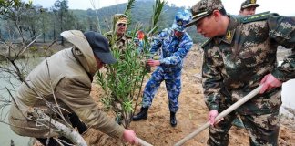 China convoca 60 mil soldados para plantar árvores
