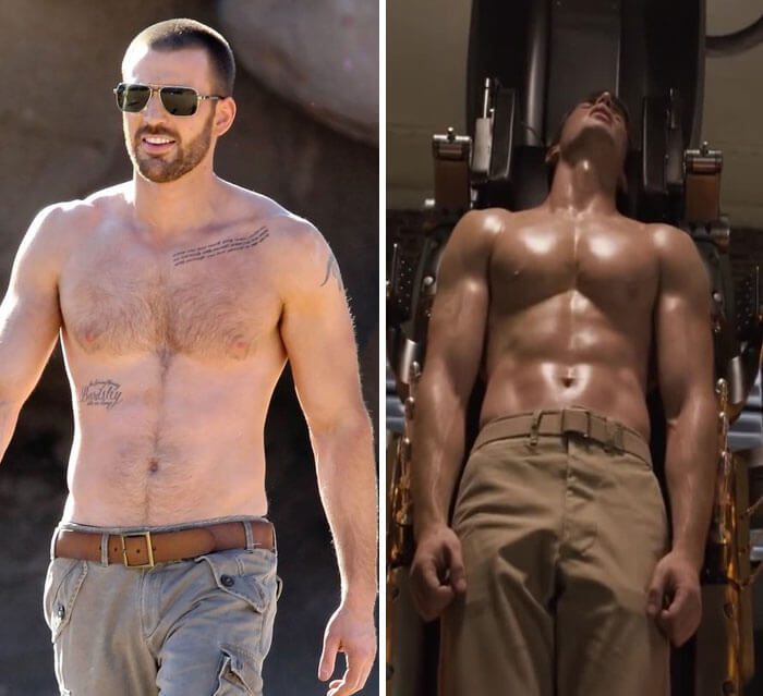 famous actors body transformations before after marvel 5d28417d18cde  700 - 8 atores e seus corpos antes e depois de entrarem para o que chamam de Marvel