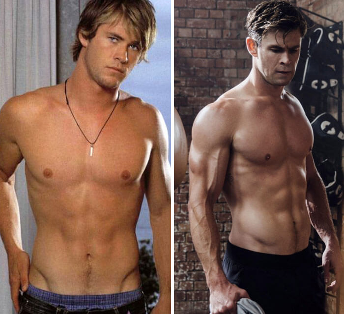 famous actors body transformations before after marvel 5d2841868c114  700 - 8 atores e seus corpos antes e depois de entrarem para o que chamam de Marvel