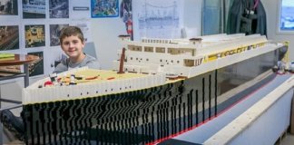 Criança autista usou peças de LEGO para construir a maior réplica do Titanic já vista