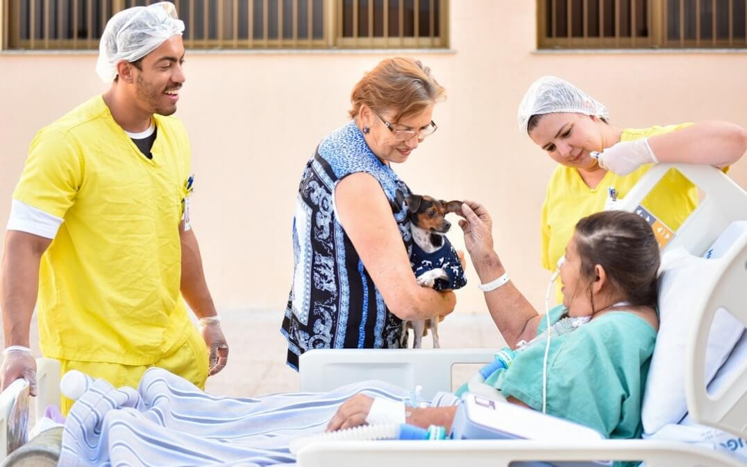 revistacarpediem.com - Paciente goiana internada recebe visita surpresa do seu cãozinho com apoio do hospital