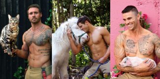 Bombeiros posam com animais para calendário de caridades e fotos são tão quentes que causam incêndios