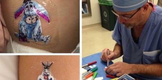Cirurgião faz desenhos em curativos para que as crianças se alegrem após cirurgias