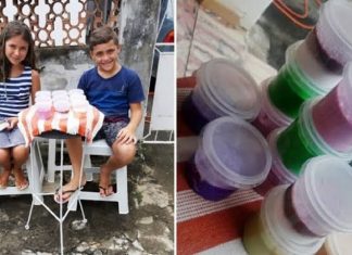 Crianças vendem slime para comprar ração à cães de rua