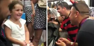 Foliões viralizam após cantarem “baby shark” para garotinha em metrô de SP