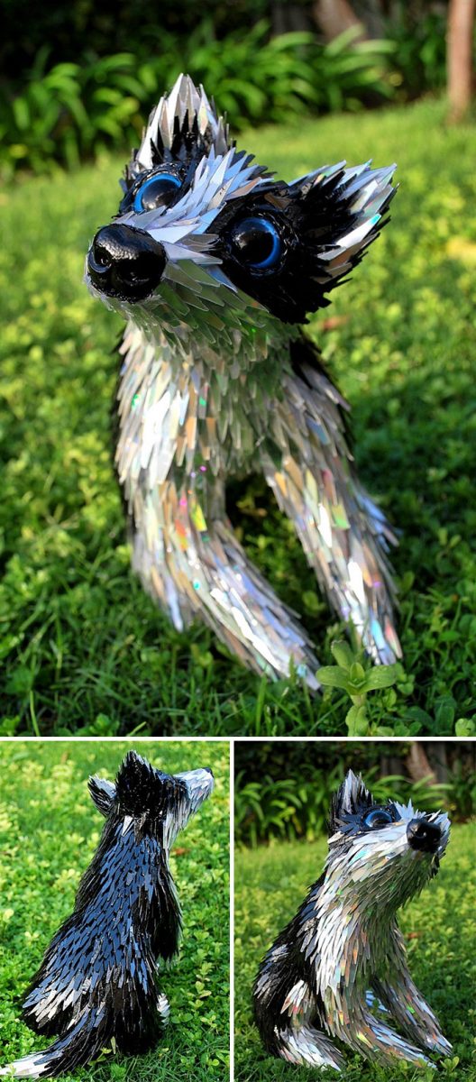 cd animal sculptures recycled art sean avery 57 5885c8ecb33ec  700 scaled - Artista transforma CDs antigos em esculturas incríveis invés de jogá-los fora