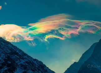 Nuvens multicoloridas e fluorescentes no céu da Sibéria encantam o mundo todo