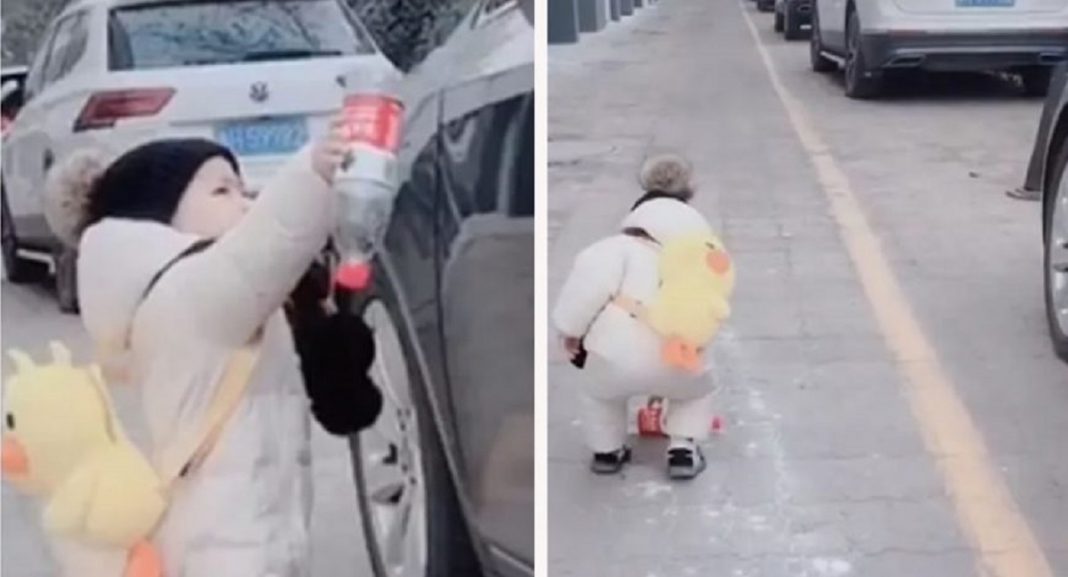 Criança devolve ao motorista garrafa que ele jogou no chão e ‘lição’ viraliza