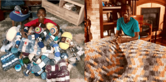 Menino de 11 anos faz crochê e doa peças para orfanatos