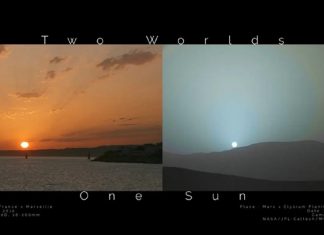 Fotos inéditas foram divulgadas da Nasa mostrando a diferença no pôr do sol da Terra e Marte