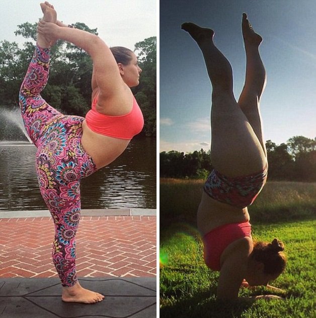 revistacarpediem.com - Mulher de 100 kg faz poses de yoga incríveis e conta como melhorou sua autoestima
