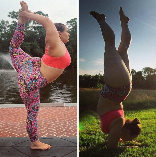 revistacarpediem.com - Mulher de 100 kg faz poses de yoga incríveis e conta como melhorou sua autoestima