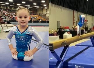 Menina que nasceu sem as pernas dá um show na ginástica olímpica e o vídeo é inspirador