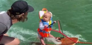 Bebê com 6 meses bate recorde mundial e se torna a pessoa mais jovem a fazer esqui aquático