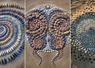 Artista faz artes com pedras em padrões incríveis na praia: Uma terapia!