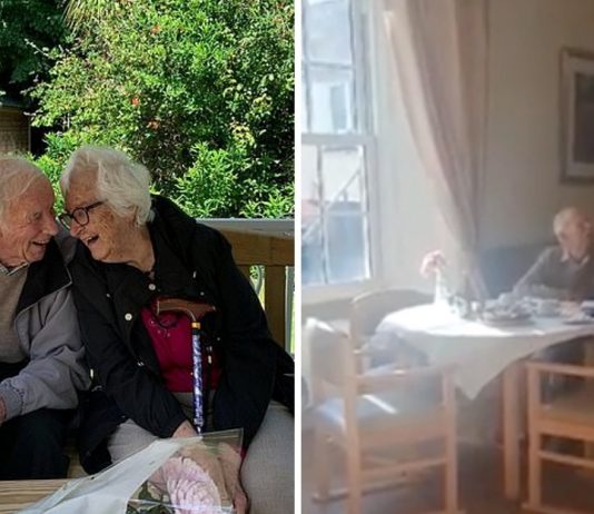 Casal de idosos se reencontram após 3 meses separados pela COVID. Tudo foi gravado em um vídeo