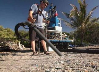 Estudantes criam aspirador que separa micro plástico da areia na praia