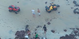 Turista cai de falésia na praia de Pipa (RN) ao dirigir  quadriciclo #VÍDEO