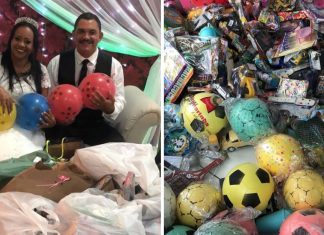 Casal pernambucano renova votos e arrecada 600 brinquedos para doar a crianças carentes