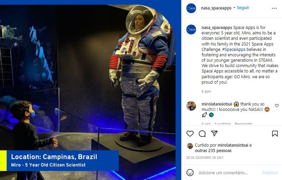 revistacarpediem.com - Brasileiro de 5 anos identifica 15 asteroides em projeto da NASA, fala inglês e mandarim e aprendeu a ler aos 2